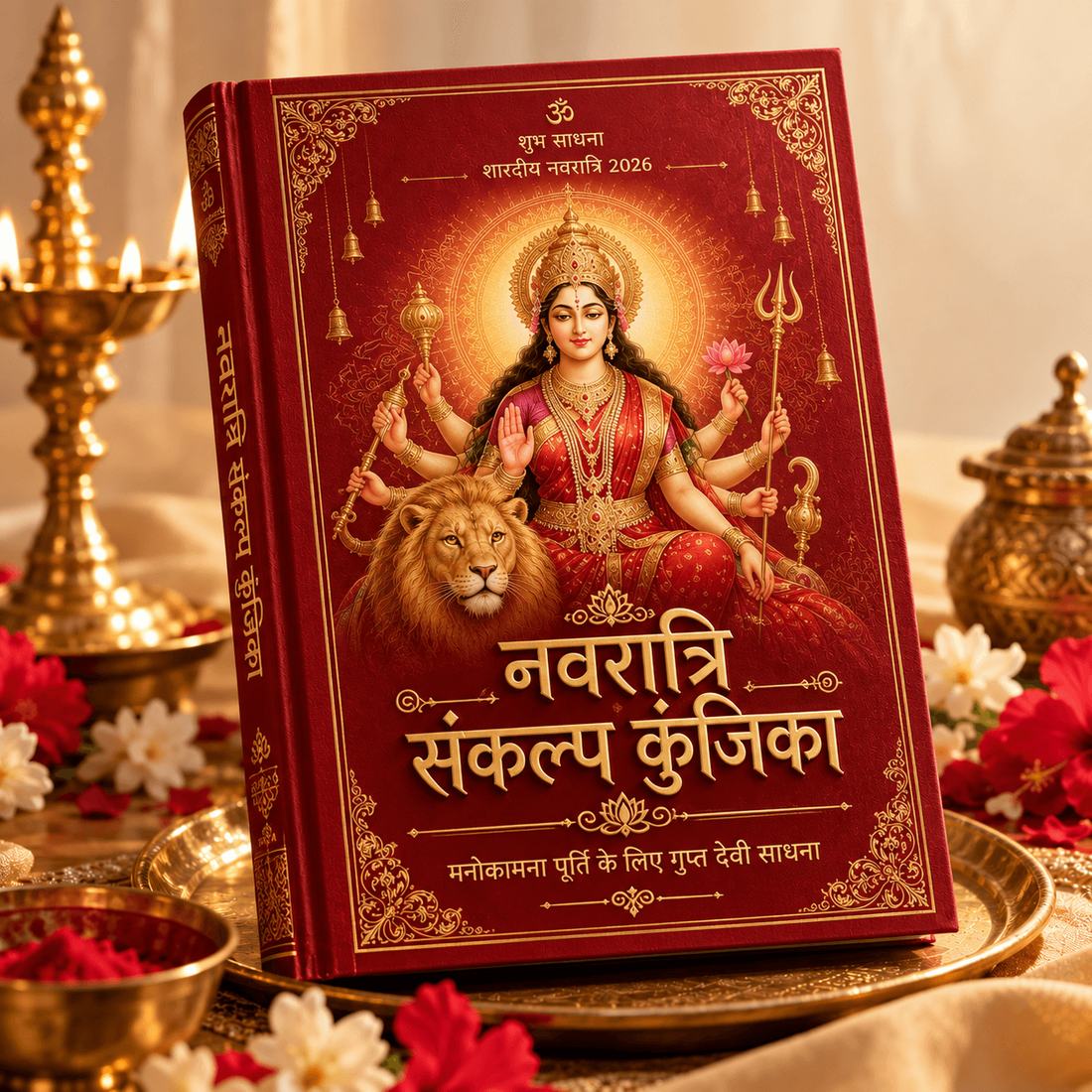 नवरात्रि संकल्प कुंजिका का लाल आवरण